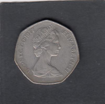 Beschrijving: 50 Pence ELIZABETH II